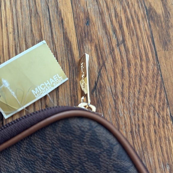 NEW Michael Kors Signature Brown monogram jet set Laptop Bag padded 13 saffiano - Picture 4 of 9